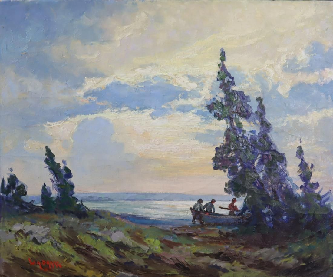 W.Drake.Signed Oil On Board Boys In Boat. (1 of 5)