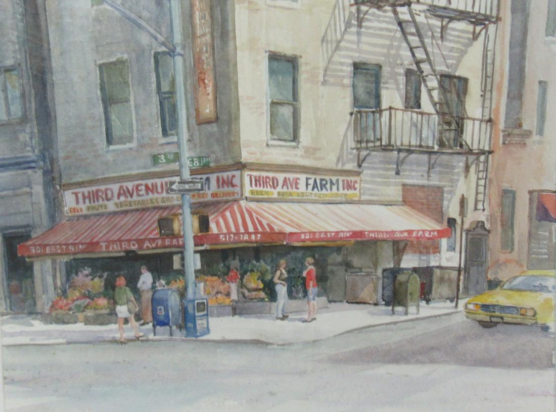 Petersen Signed And Dated Watercolor New York (1 of 5)