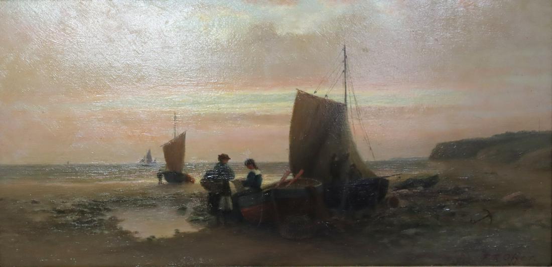 F.R.Offer.Signed Oil On Board ship Scene . (1 of 5)