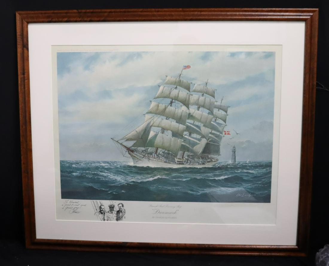 Charles Lundgren Pencil Signed Print: From a Larchmont storage 1975 edition - Dimensions: 23" x 29" Frame 32" x 39" **Fixed dimensions 1.5.21)