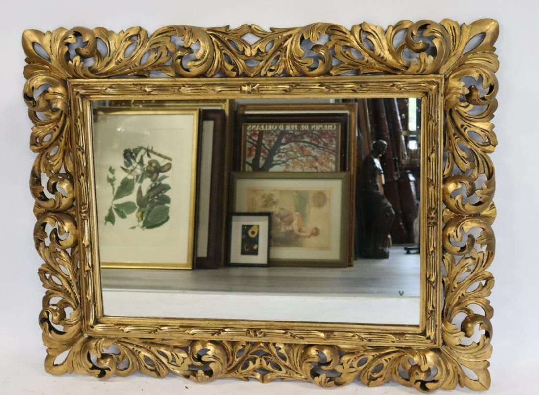 Antique Rococo Carved Giltwood Mirror. (1 of 6)
