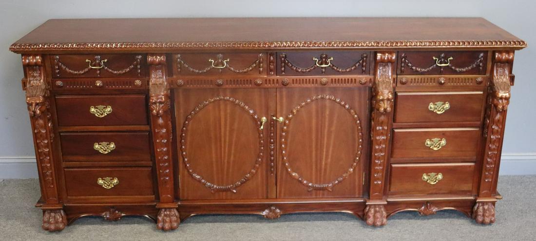 Vintage And Finely Carved Server With Lion Head (1 of 5)