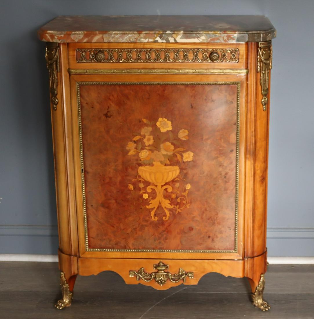 Vintage Bronze Mounted, Inlaid and Marbletop (1 of 8)