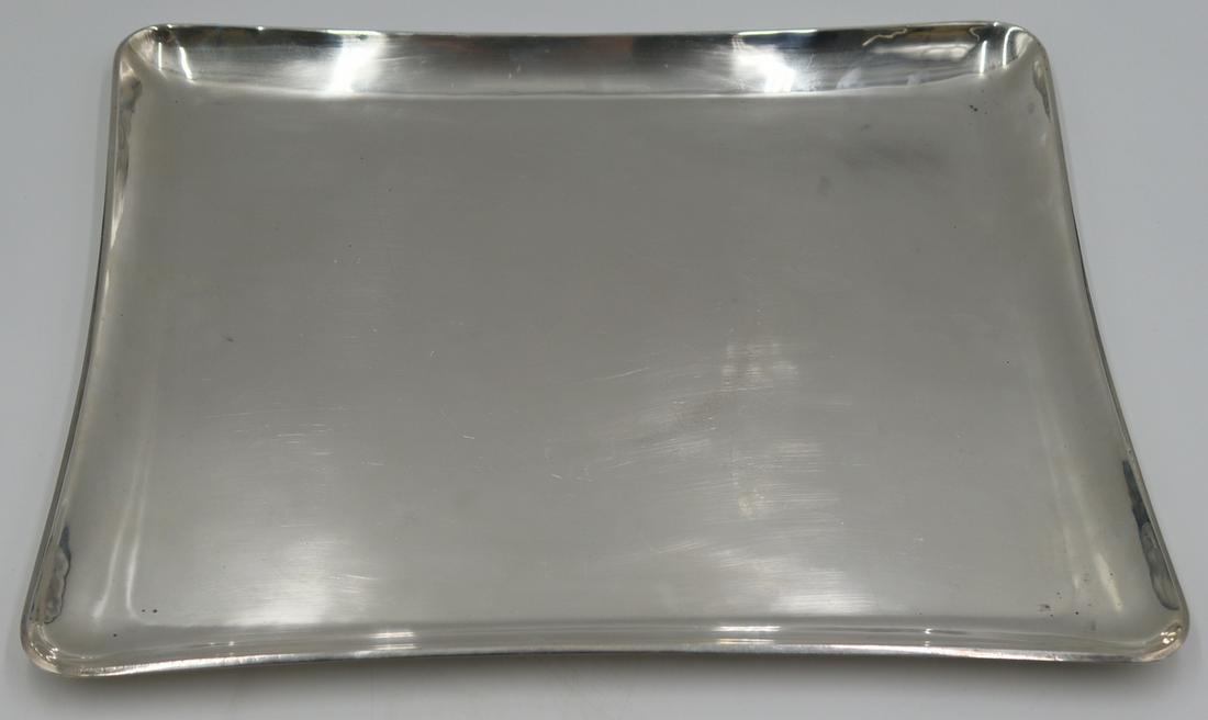 STERLING. Signed Mexican Sterling Serving Tray. (1 of 3)