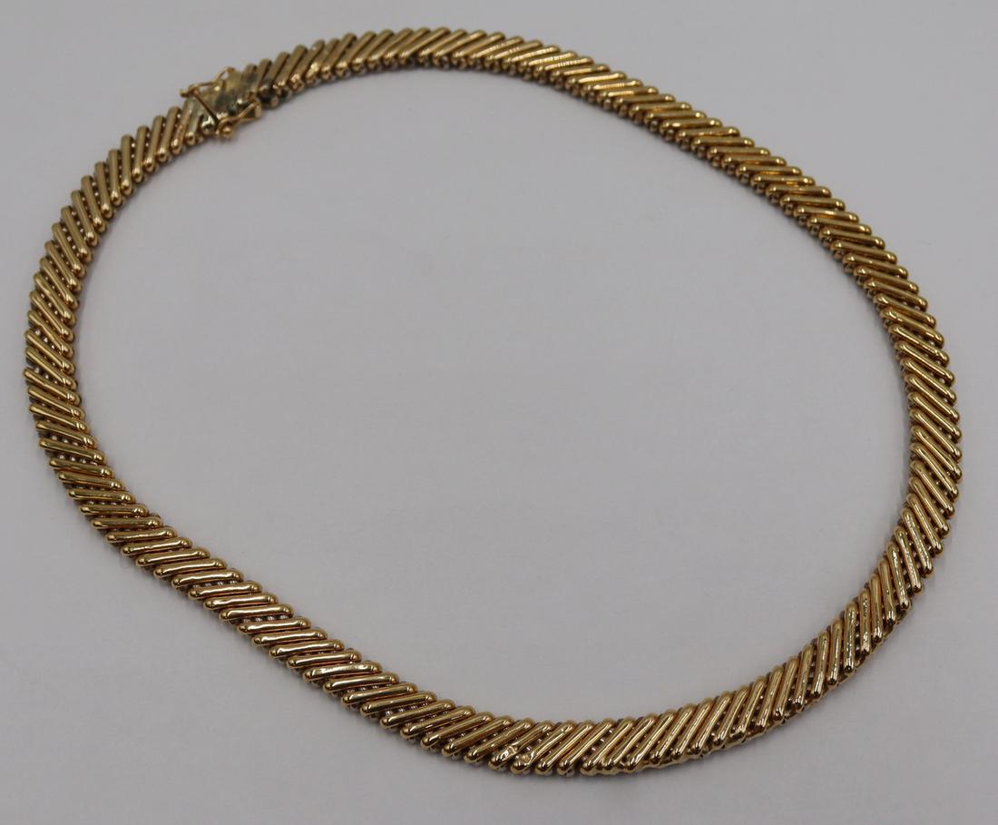 JEWELRY. Reversible Bi-Color 14kt Gold Necklace. (1 of 8)