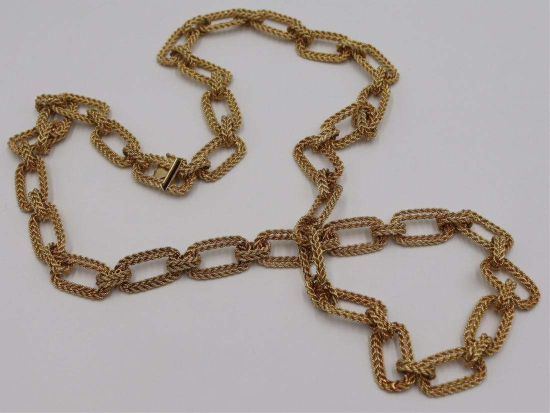 JEWELRY. Italian 14kt Gold Chain Link Necklace. (1 of 8)