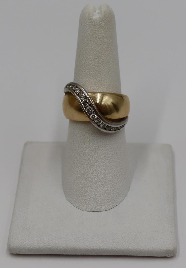 JEWELRY. Signed 14kt Gold and Diamond Ring. (1 of 6)