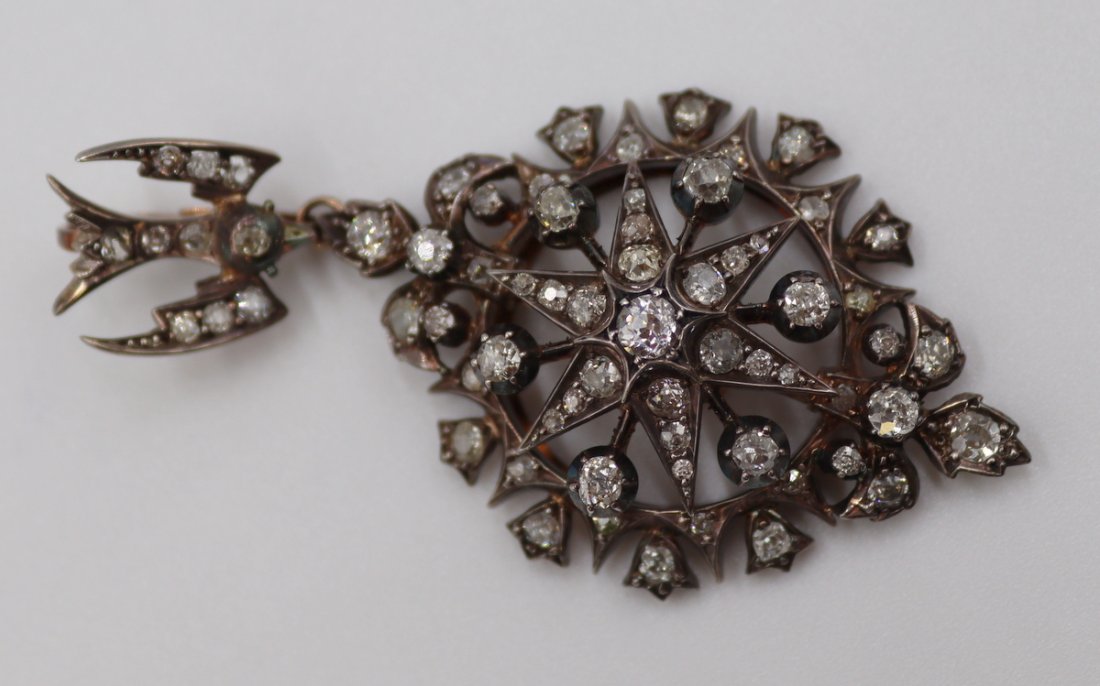 JEWELRY. Victorian Rose Cut Diamond Pendant (1 of 9)
