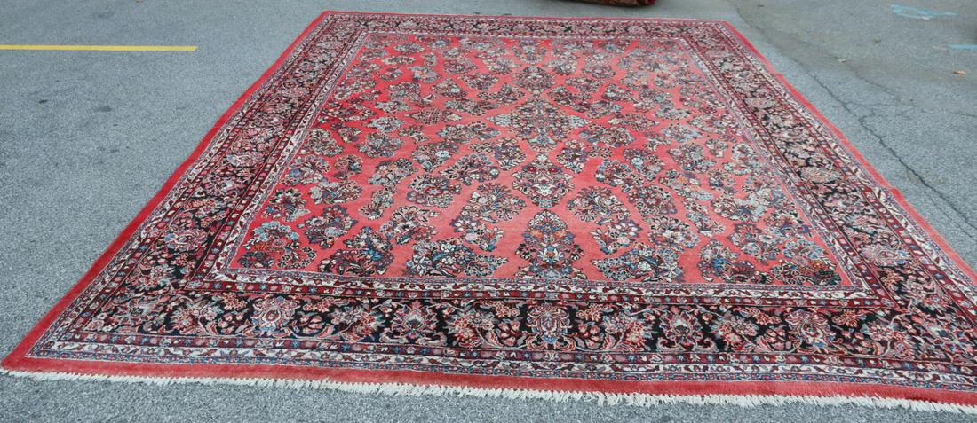 Vintage And Finely Hand Woven Roomsize Sarouk (1 of 8)