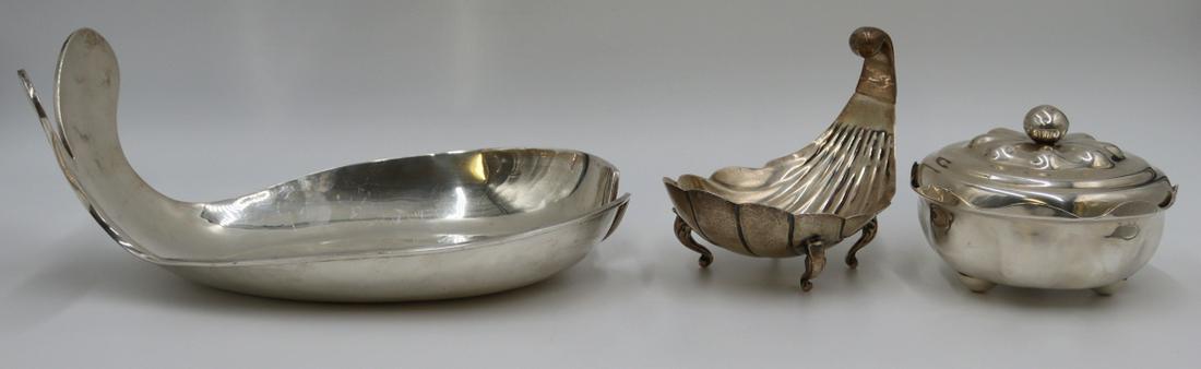 STERLING. Mexican Sterling Hollow Ware Grouping. (1 of 10)
