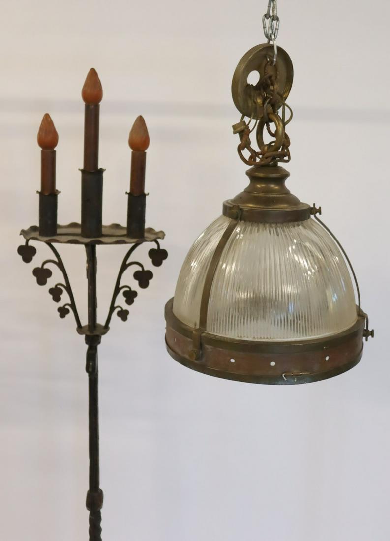 Antique Iron Candelabra Together With A Hanging (1 of 8)