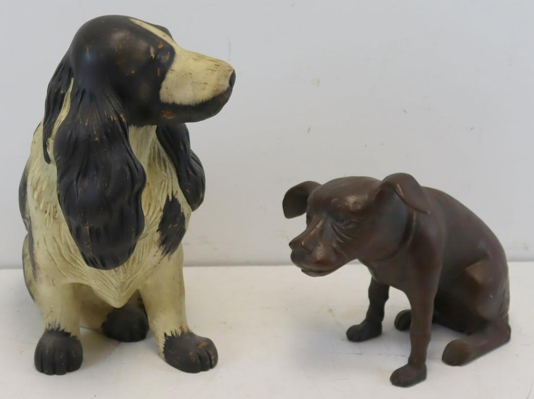 Antique Carved And Painted Wooden Dog. (1 of 14)