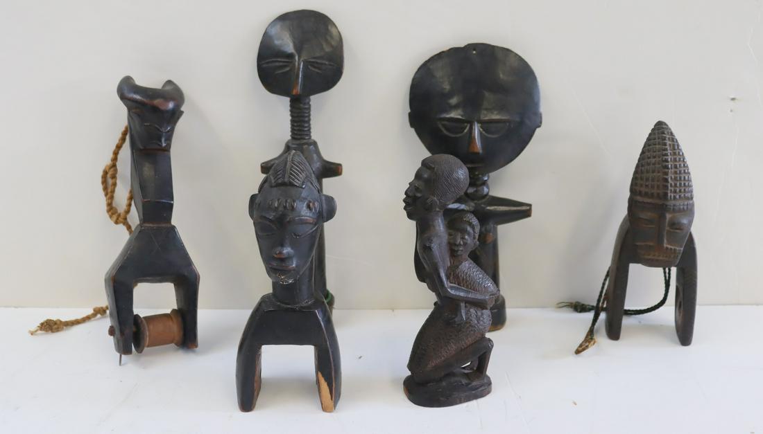 Lot Of 6 Antique African Carvings. (1 of 7)