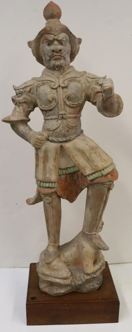 Chinese Painted Pottery Tomb Figure Of A Lokapala (1 of 12)