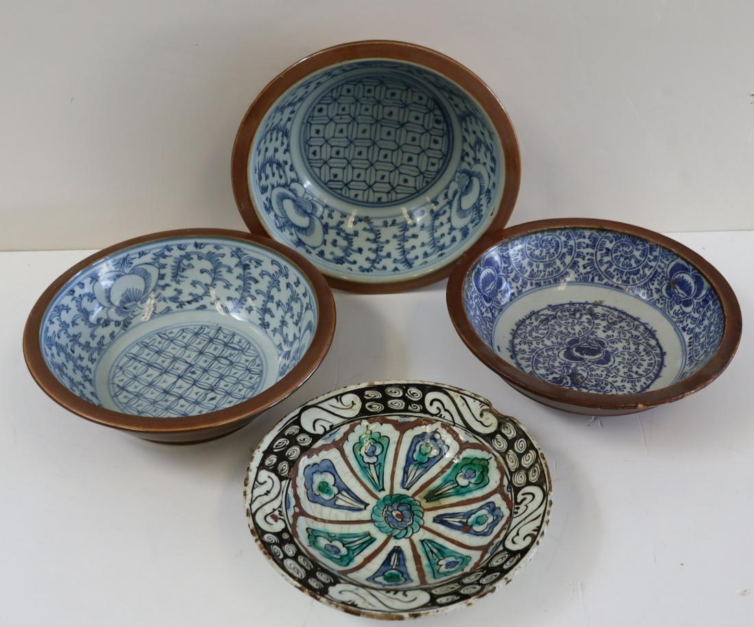 3 Antique Porcelain Blue And White Decorated (1 of 11)