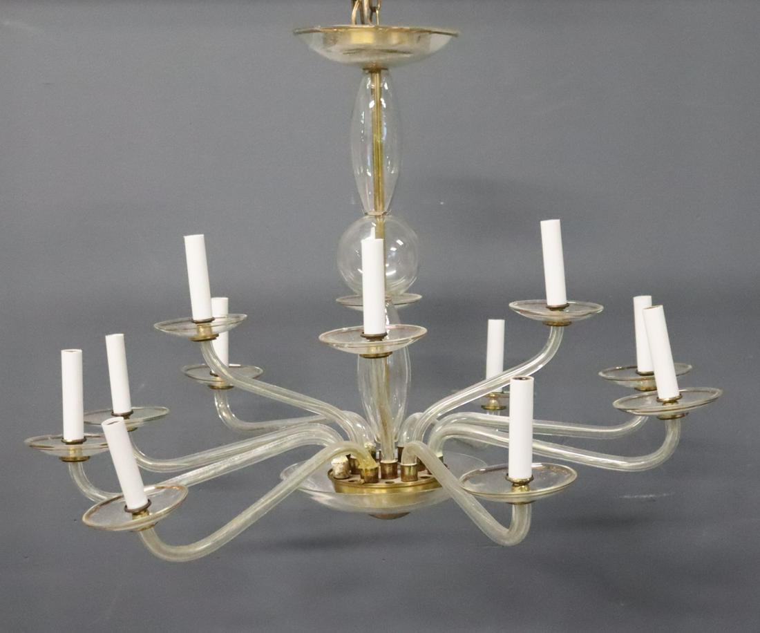 Art Deco Murano Style Glass Chandelier (1 of 4)