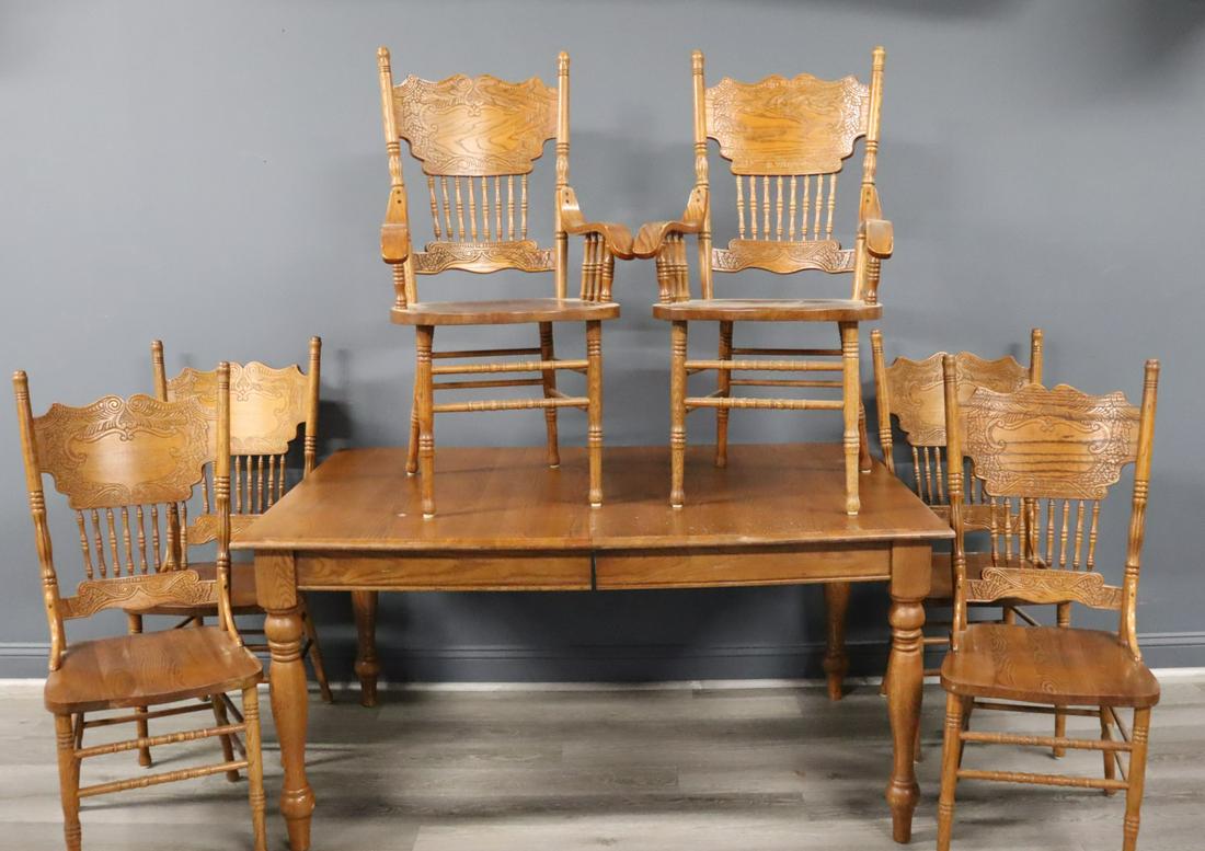 Vintage Oak Dining Table And Chairs Jan 10 Vintage Oak Dining Table And Chairs Jan 10