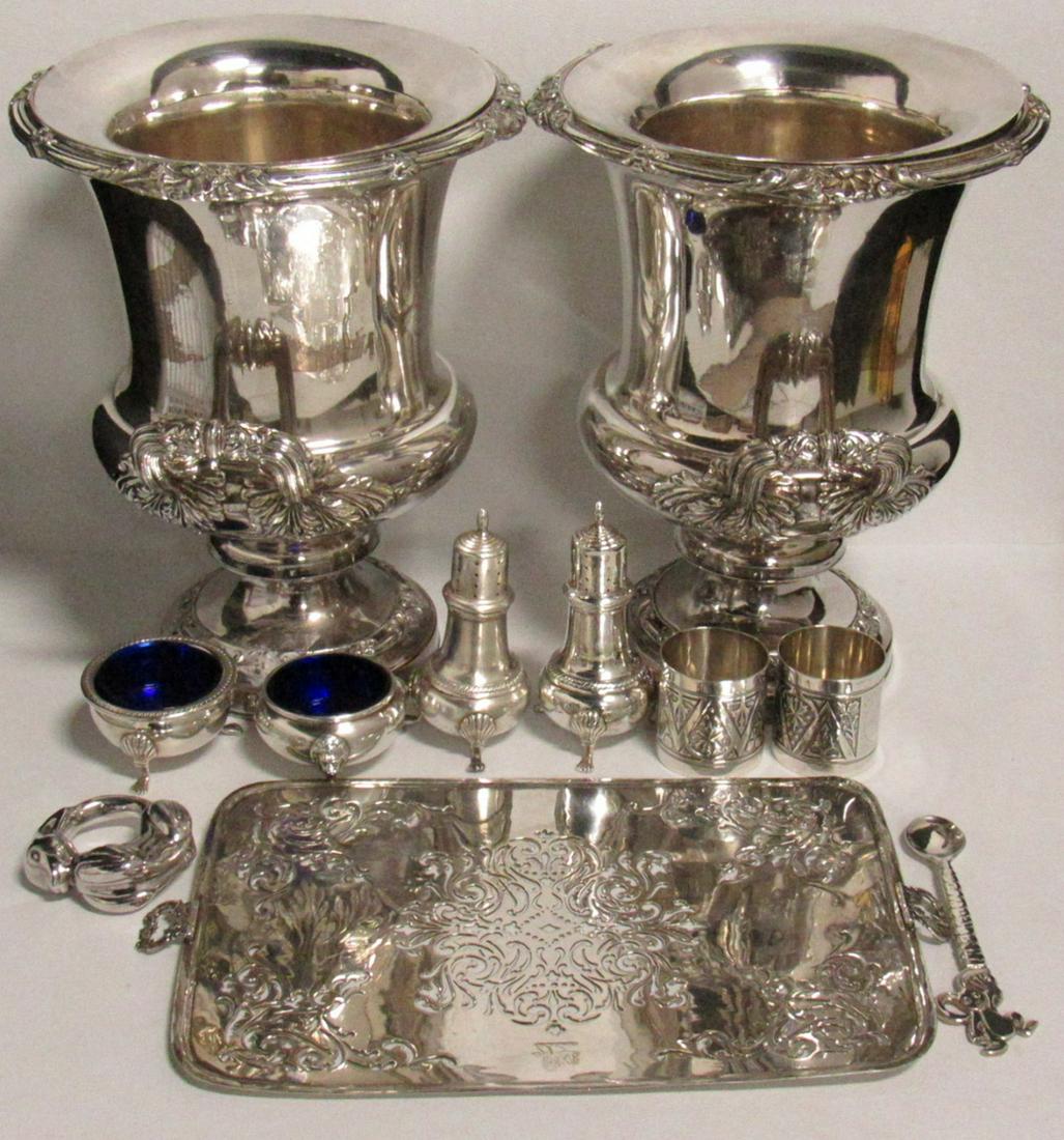 SILVER. Assorted Group of Sterling and Silverplate (1 of 13)