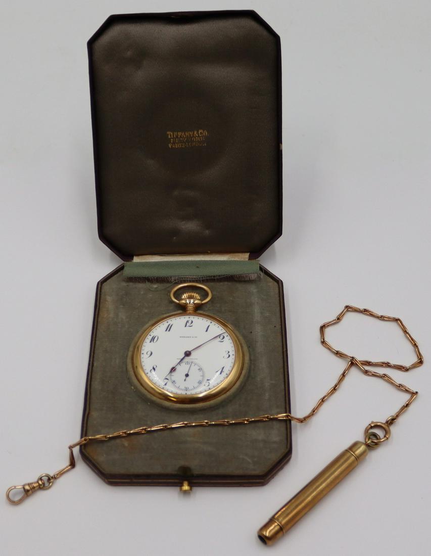 JEWELRY. Tiffany & Co. 18kt Gold Pocket Watch. (1 of 20)