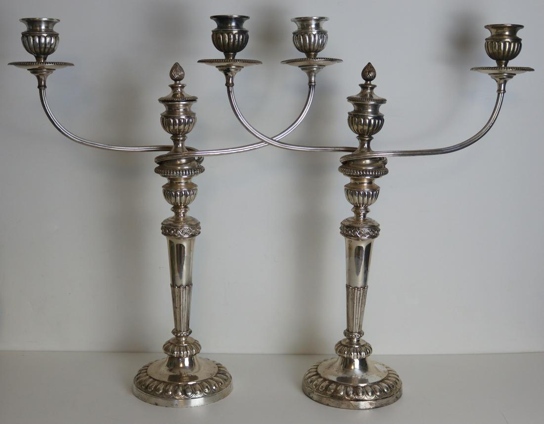 SILVERPLATE. Pair of Old Sheffield Matthew Boulton (1 of 13)