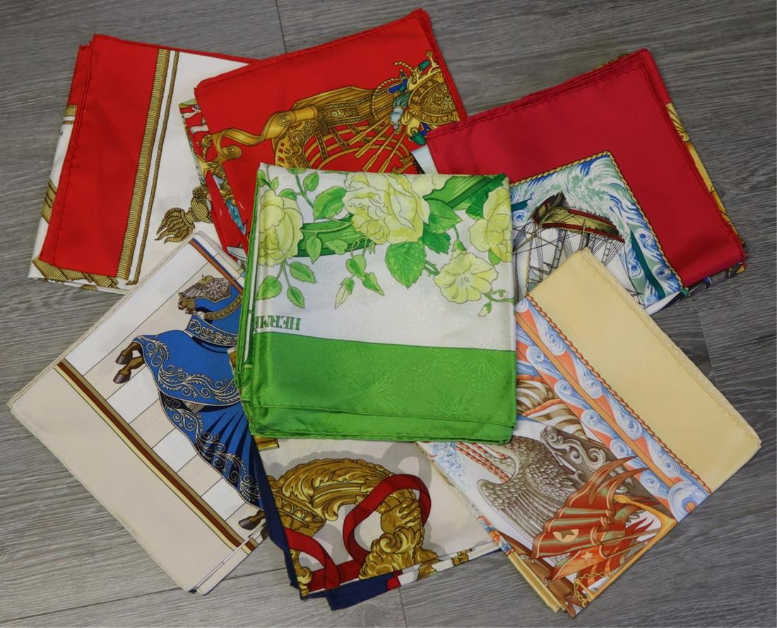 COUTURE. (7) Hermes Silk Scarves (1 of 20)
