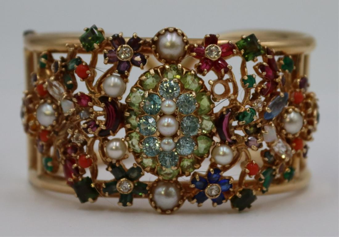 JEWELRY. 14kt Gold, Colored Gem, Diamond and Pearl (1 of 9)