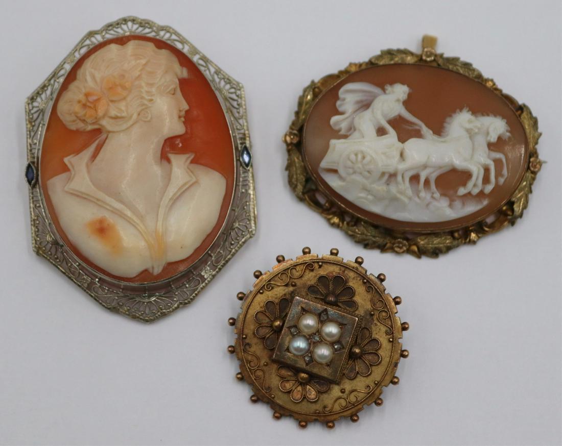 JEWELRY. Antique 15ct and 14kt Gold Grouping. (1 of 10)