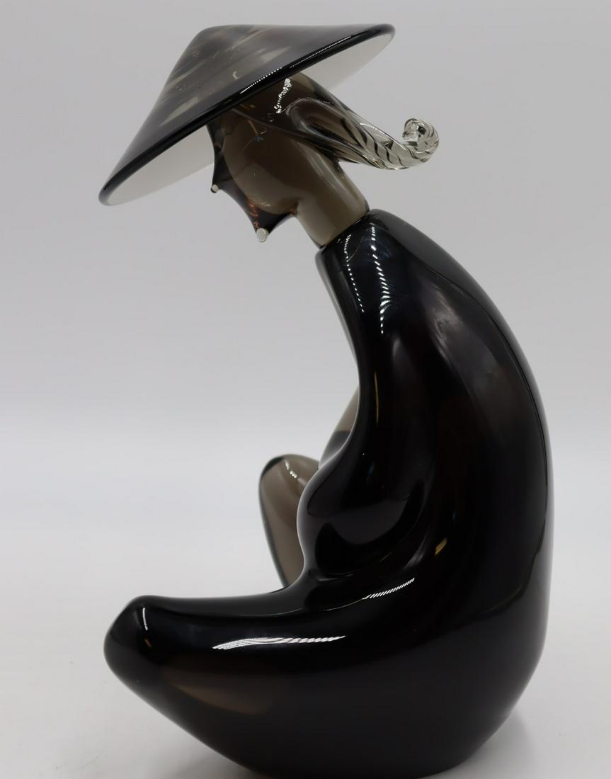 Illegibly Signed Murano Glass Figure. (1 of 7)