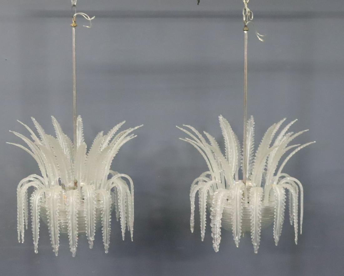 Impressive Pair Of Murano Glass Chandeliers. (1 of 10)
