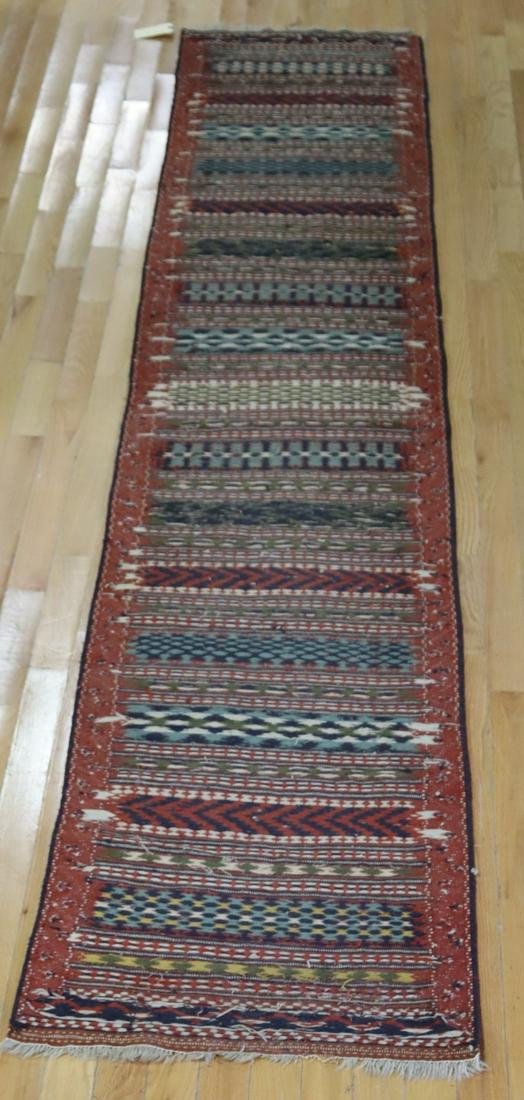 Antique And Finely Hand Woven Runner. (1 of 5)