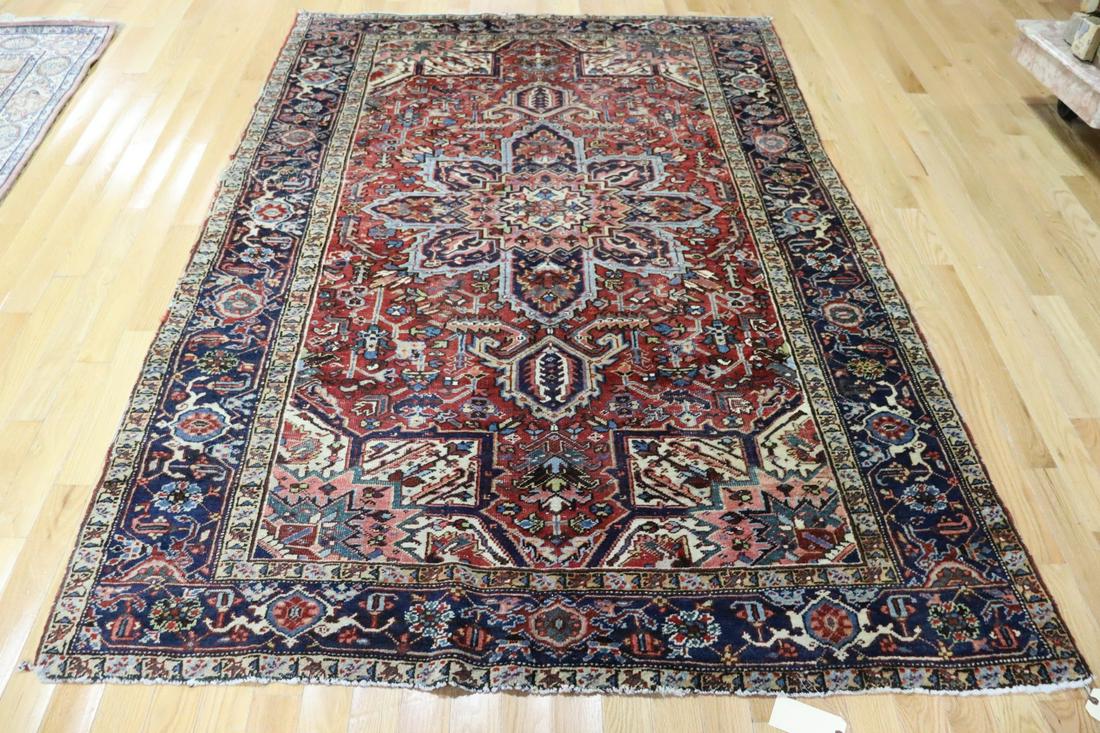 Antique And Finely Hand Woven Heriz Carpet. (1 of 5)