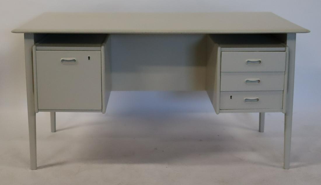 Midcentury Grey Painted Danish Modern Desk . (1 of 6)