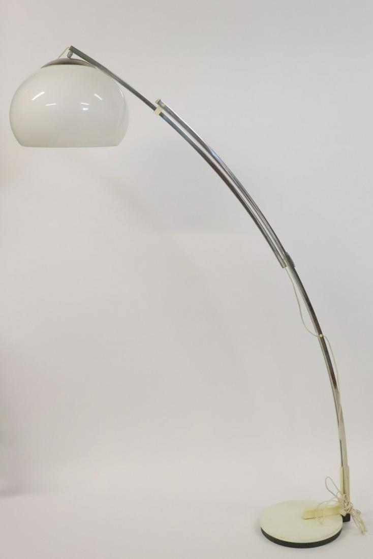 Italian Chrome & Enameled Arc Lamp With Plastic (1 of 3)