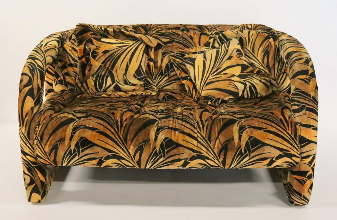 Vintage Larsen Fabric Upholstered Settee. (1 of 5)