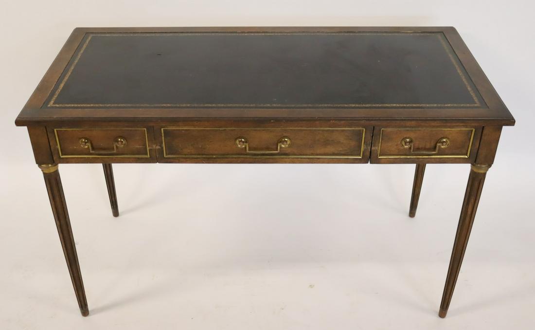 Louis Philippe Style Leathertop 3 Drawer Desk (1 of 7)