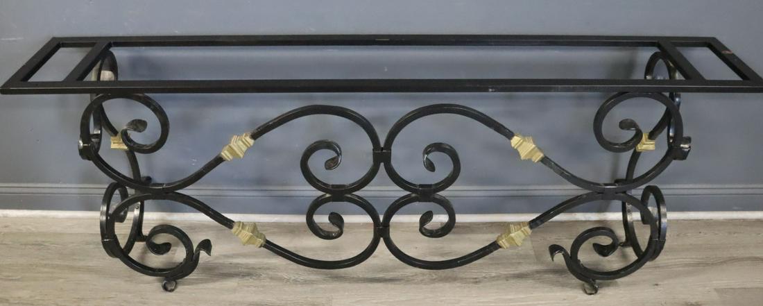 Vintage Patinated And Gilt Decorated Metal Console (1 of 4)