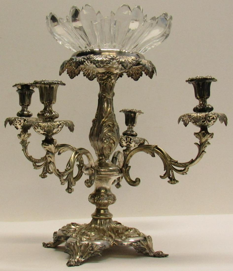 SILVERPLATE. Epergne Agincourt (1844 ship). (1 of 10)