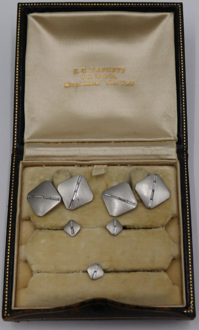 JEWELRY. 5 Pc. Platinum and Diamond Men's Suite. (1 of 9)