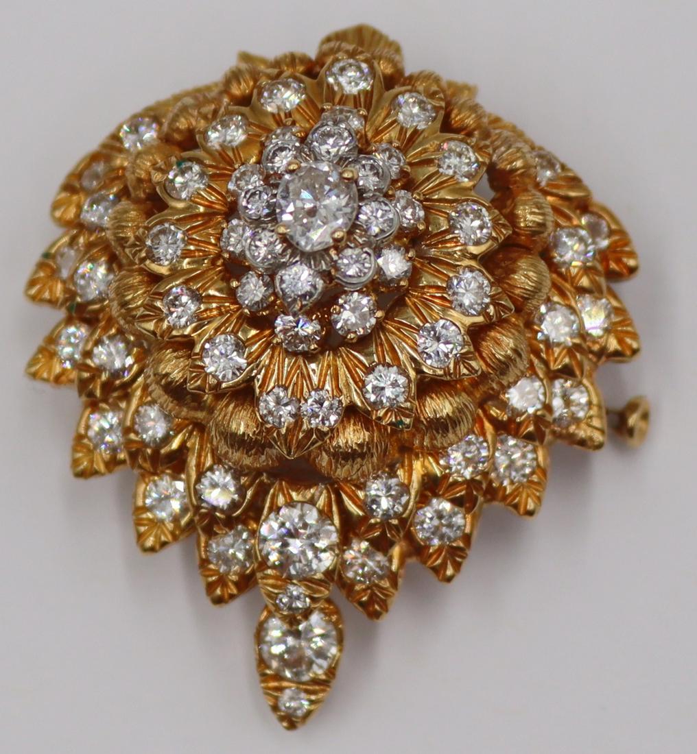 JEWELRY. David Webb 18kt Gold and Diamond Brooch (1 of 11)