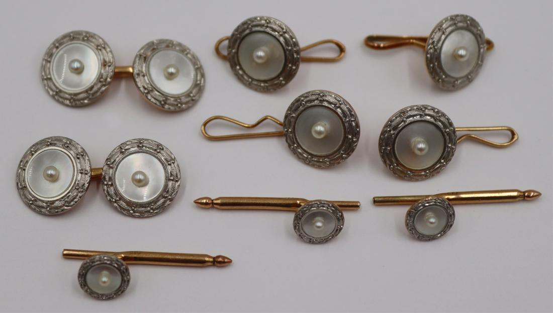 JEWELRY. Platinum, 14kt Gold, MOP, and Pearl Suite (1 of 5)