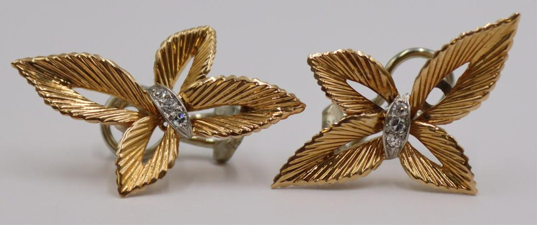 JEWELRY. Pair of Gubelin 18kt Gold and Diamond (1 of 10)