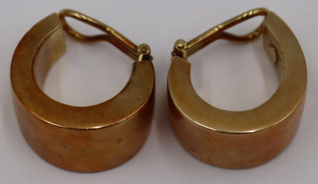 JEWELRY. Signed 14kt Gold Hoop Earrings. (1 of 4)