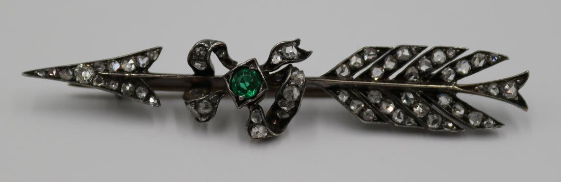 JEWELRY. Antique Continental Silver, Diamond and (1 of 5)