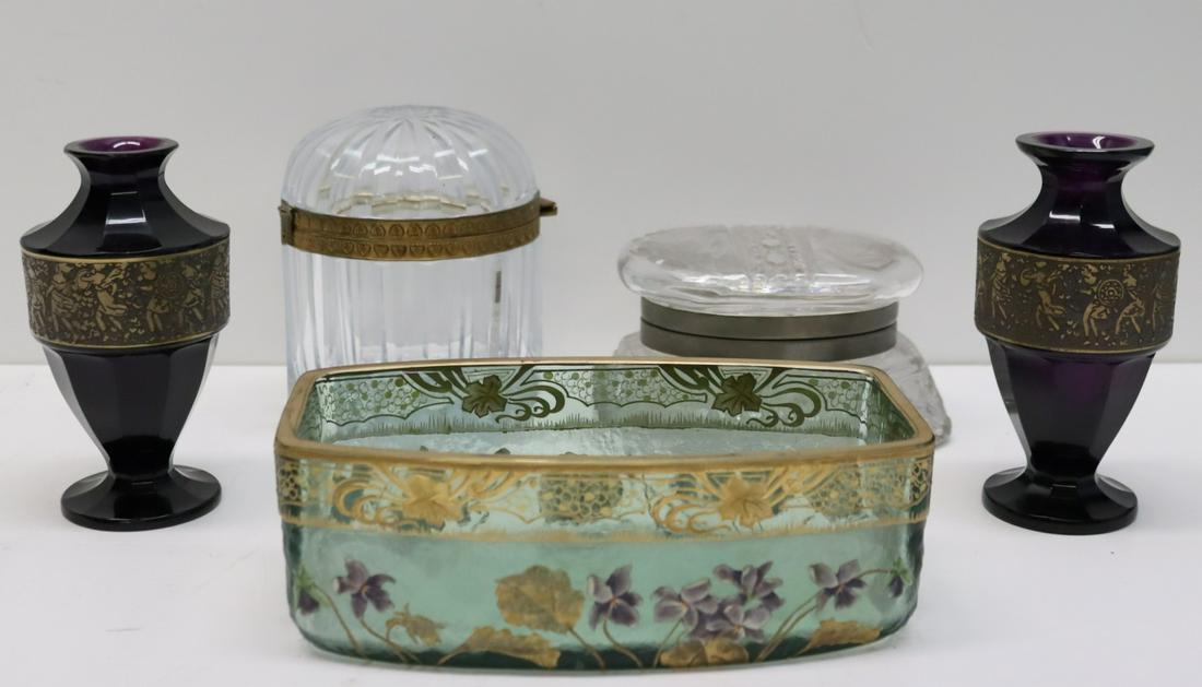 Lot Of Assorted Antique Glass Cabinet Items (1 of 12)