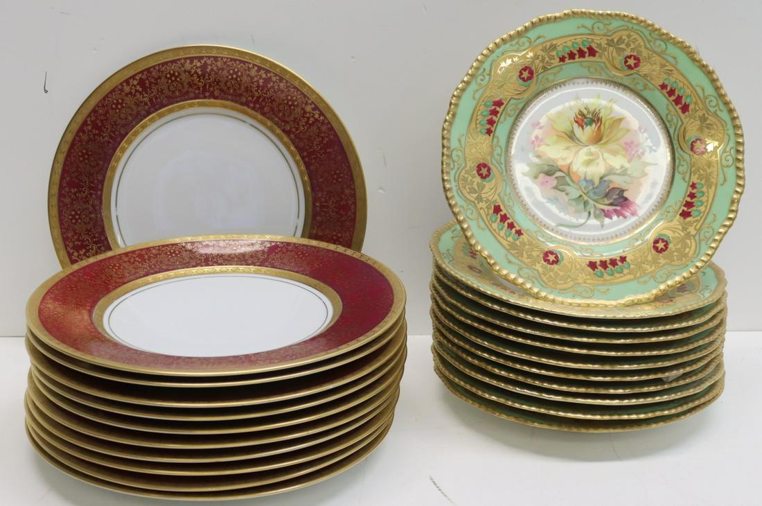 Limoges & Royal Bavarian Porcelain Plates. (1 of 5)