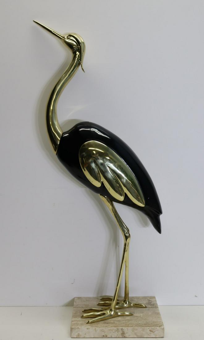 A Vintage Brass And Enameled Heron. (1 of 9)