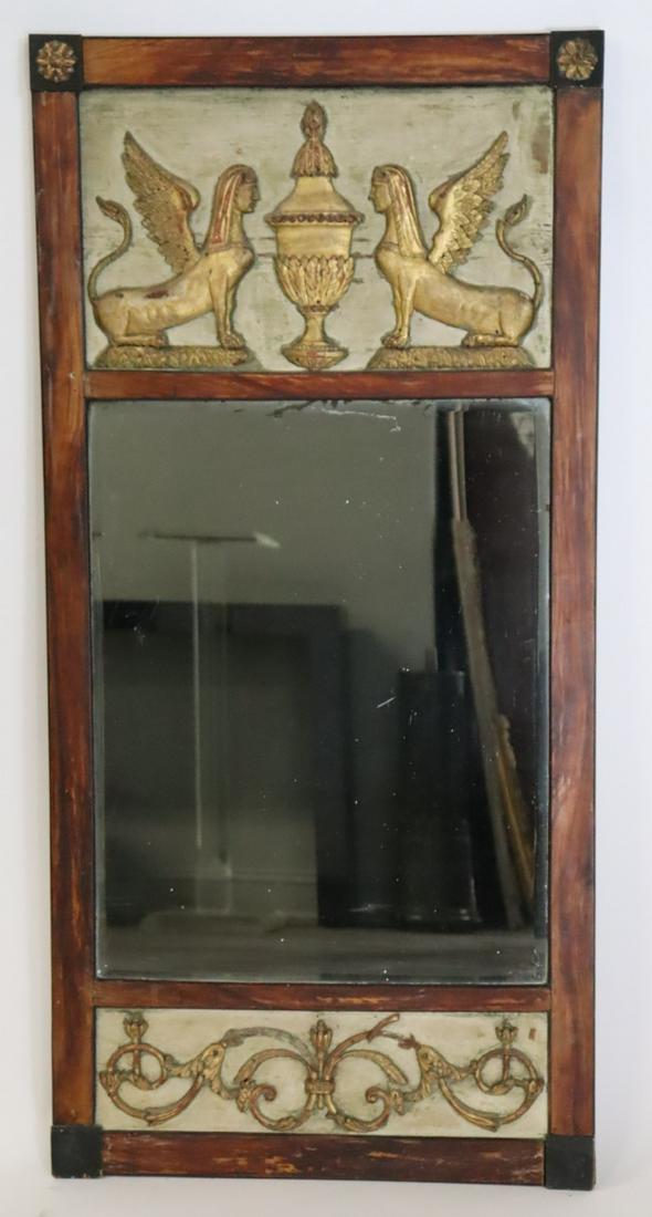 Antique Egyptian Revival Trumeau Style Mirror (1 of 4)