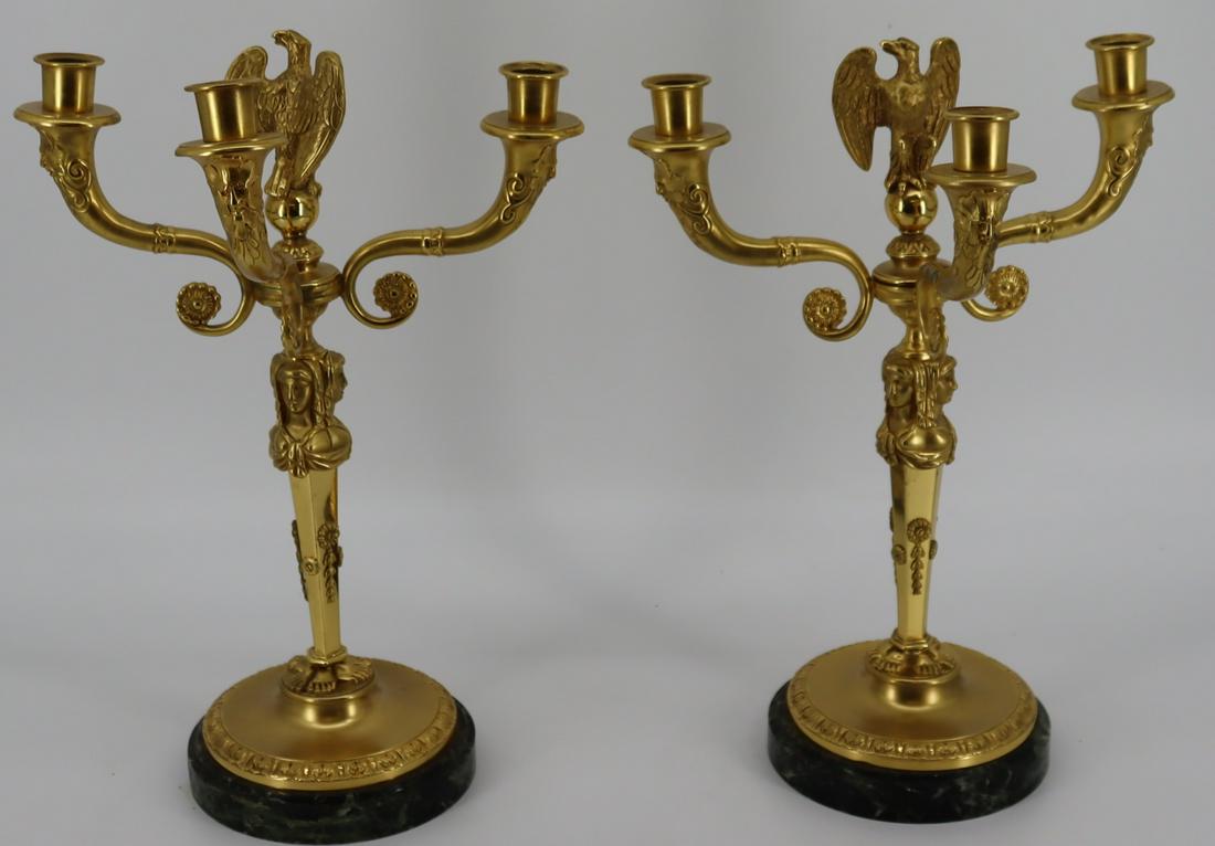 A Fine Pair Of Gilt Bronze Figural Candelabra (1 of 9)