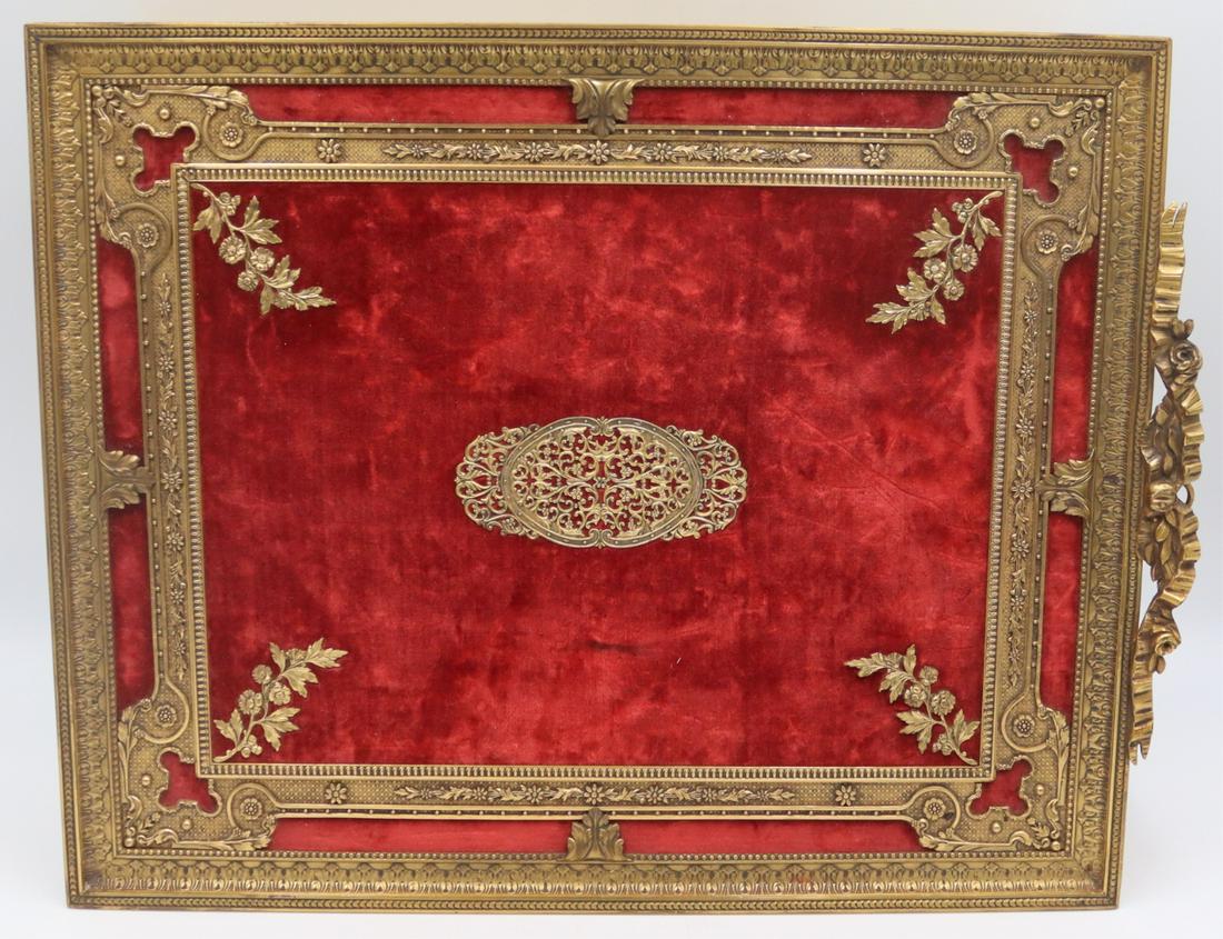 ATTR. E.F. Caldwell Lg Bronze Mounted Hinged Box. (1 of 12)