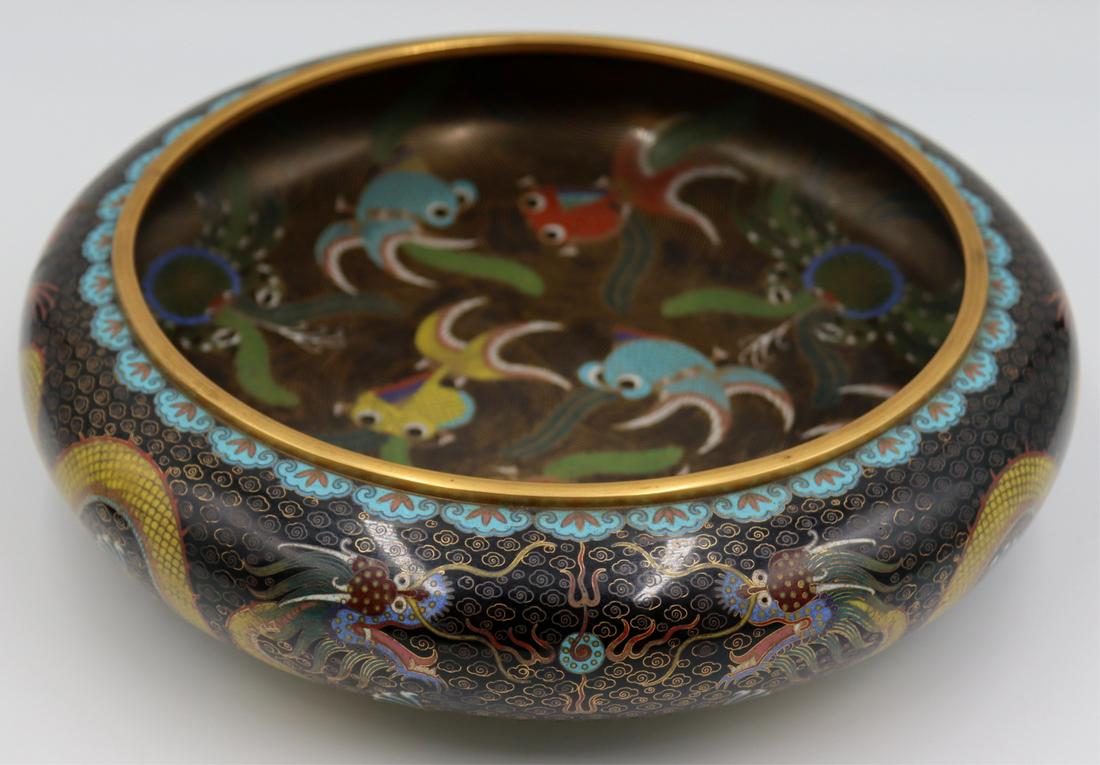Chinese Cloisonne Fish Bowl. (1 of 7)